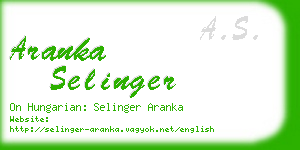aranka selinger business card
